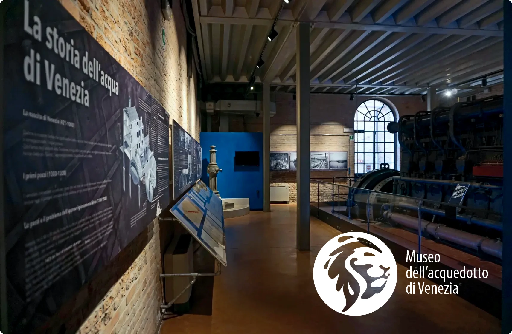 Vista interna del Museo dell'acquedotto di Venezia